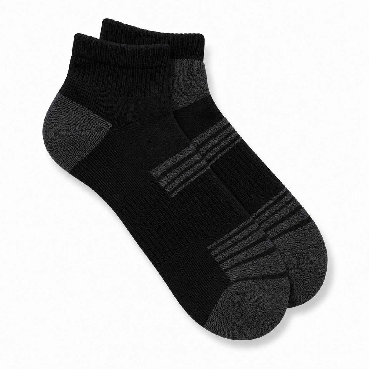 Men's Athletic Ankle Socks - Black