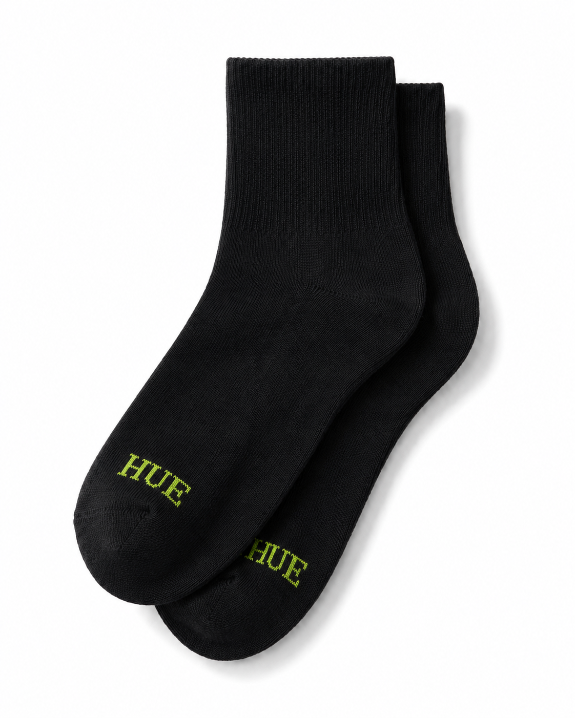 HUE Ladies Mini Crew Socks – Black | One Size