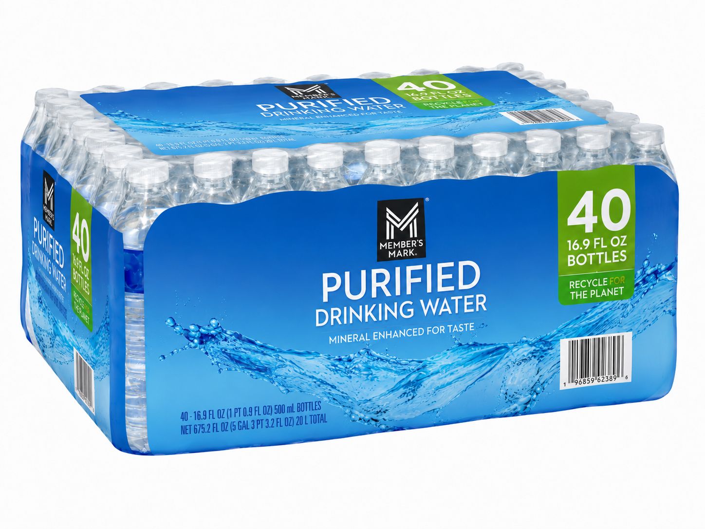 Member's Mark Purified Drinking Water – 40 Pack (16.9 fl oz)