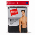 Hanes Best 5-Pack Tagless Boxer Briefs packaging