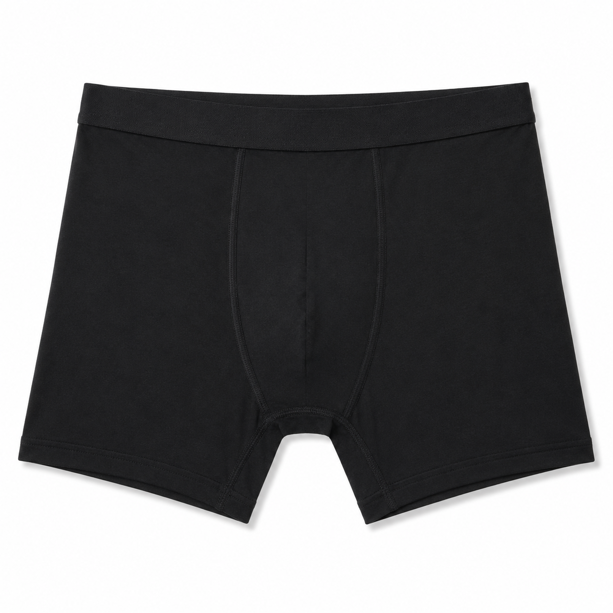 Men's Classic Black Boxer Brief, single pair, front view